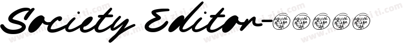 Society Editor字体转换